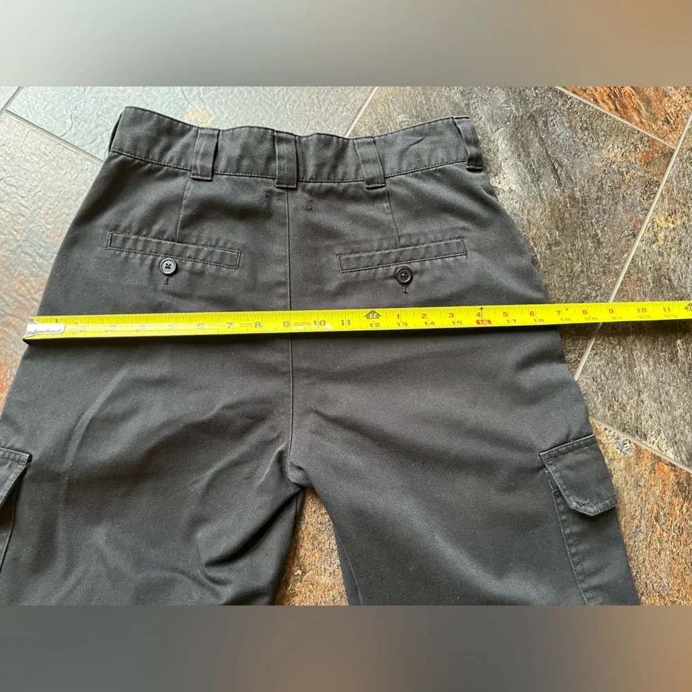 Women’s Garage black cargo trouser skater grunge goth uniform pants. Size 1 - Picture 14 of 16